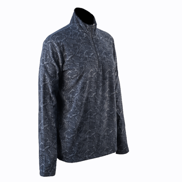 Custom Unisex printed Micro fleece Pullover with Half Zipper - Image 2