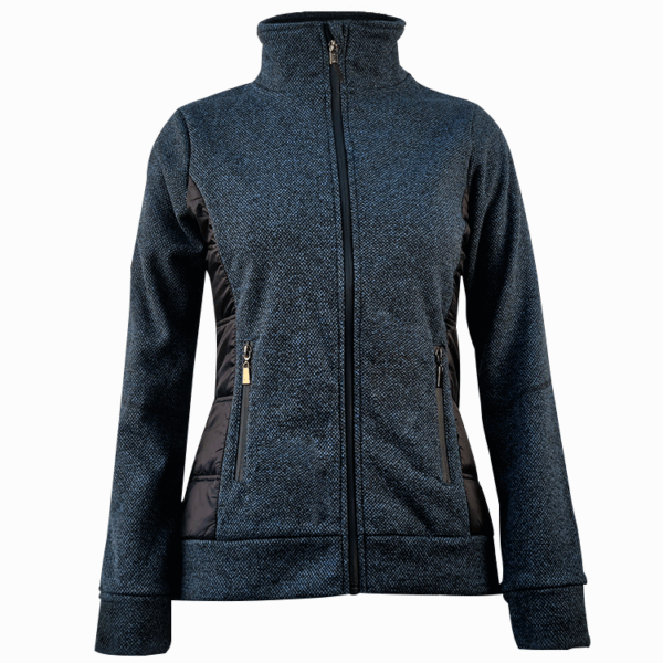 Custom Women's Jacquard Fleece and Padding Hybrid Jacket