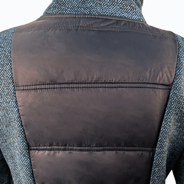 Custom Women's Jacquard Fleece and Padding Hybrid Jacket - Image 4