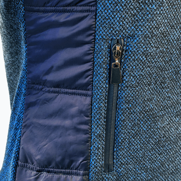 Custom Women's Jacquard Fleece and Padding Hybrid Jacket - Image 3