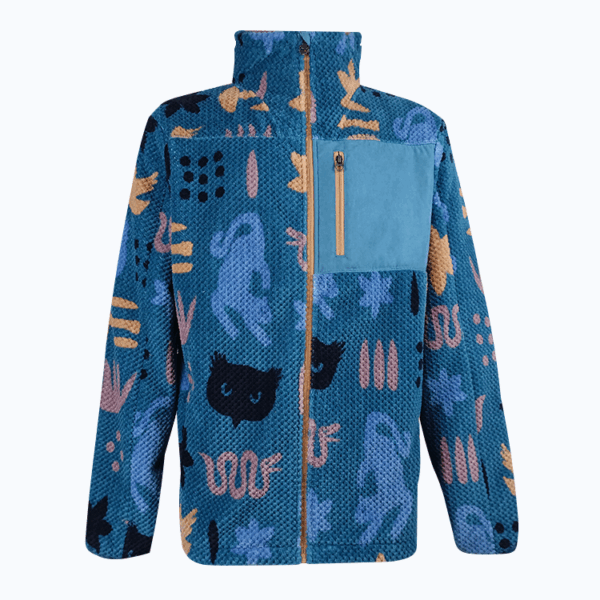Custom Men’s Printed Jacquard Polar Fleece Jacket