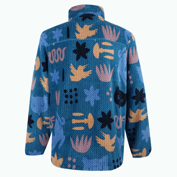 Custom Men’s Printed Jacquard Polar Fleece Jacket - Image 3