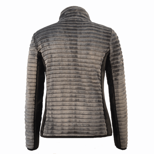 Custom Women's Striped Coral Fleece Riding Jacket - Image 3