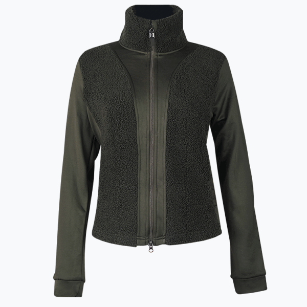 Custom Women's Durable Warm Pile Stretch Fleece Riding Jacket Hooks