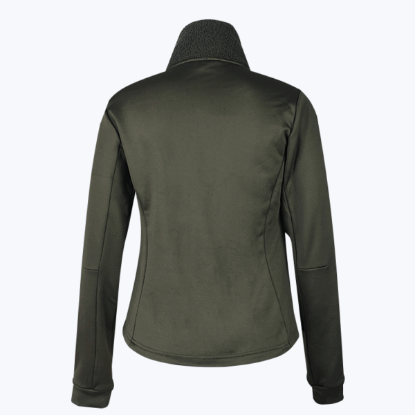 Custom Women's Durable Warm Pile Stretch Fleece Riding Jacket Hooks - Image 3