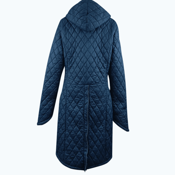 Custom Women's Classic functional Quilted Riding Long Jacket - Image 4
